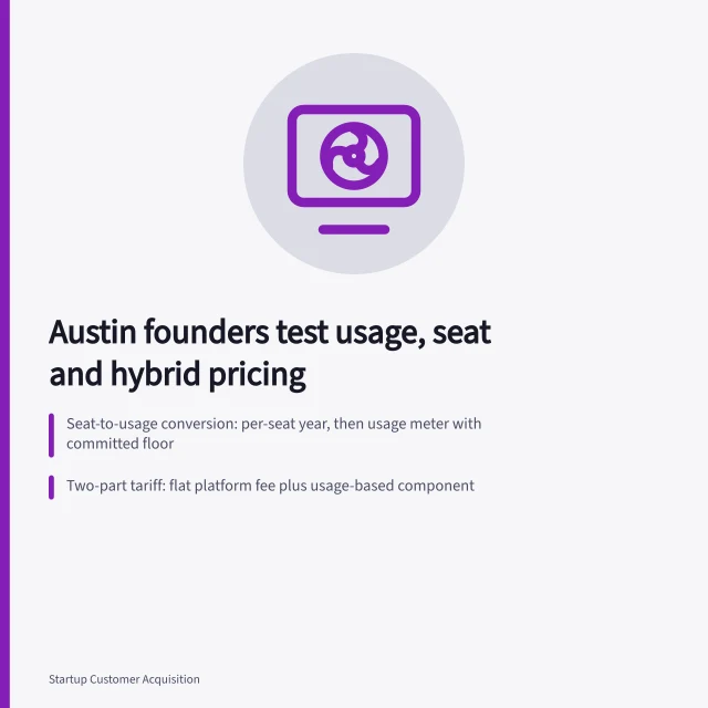 Card on Austin tech pricing experiments: seats, usage meters, platform fees. Why Austin's tech scene tests innovative pricing models