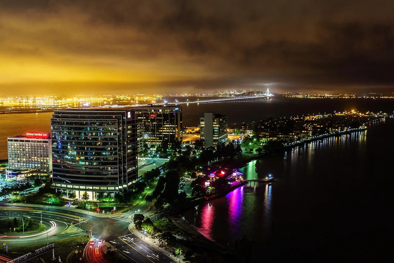 emeryville, bay area, bay bridge, night, buildings, emeryville, emeryville, emeryville, emeryville, bay area, bay area, bay area, bay area, bay area. Bay Area paid acquisition benchmarks compared to Austin and Atlanta