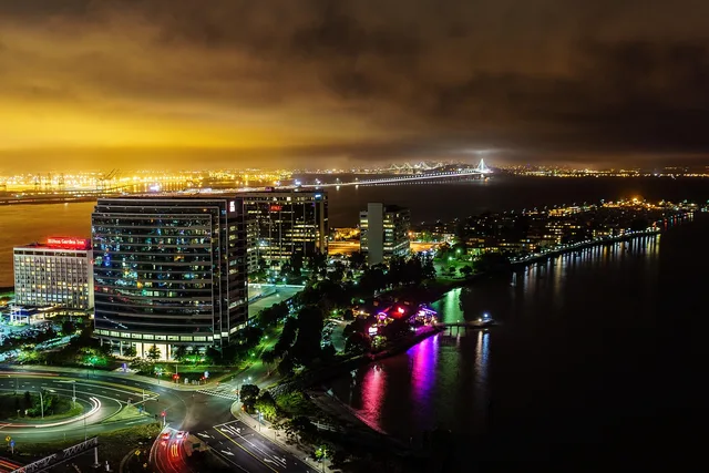 emeryville, bay area, bay bridge, night, buildings, emeryville, emeryville, emeryville, emeryville, bay area, bay area, bay area, bay area, bay area. Bay Area paid acquisition benchmarks compared to Austin and Atlanta