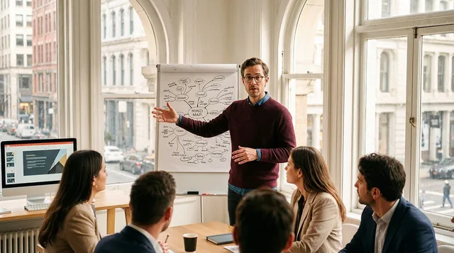 presentation, workshop, strategy, leadership, business, meeting, flipchart, planning, professional, office, brainstorming, teamwork, communication, diagram, explanation, startup, corporate, training, collaboration, career, ai generated. Which startup positioning questions come up most