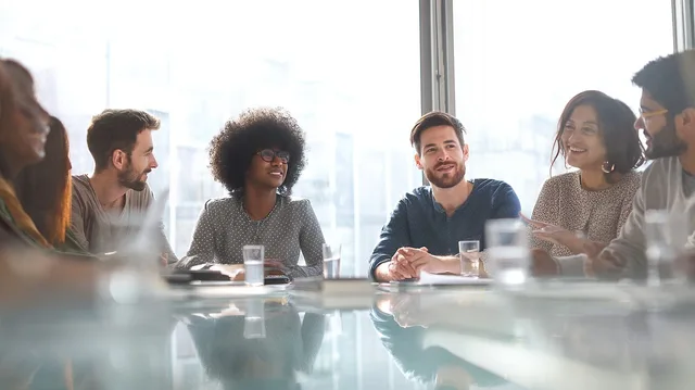 team, collaboration, meeting, business, professional, office, discussion, strategy, planning, communication, innovation, leadership, success, modern, workplace, growth opportunities, ideas, teamwork, initiative, development. Product-led growth for startups checklist for business teams