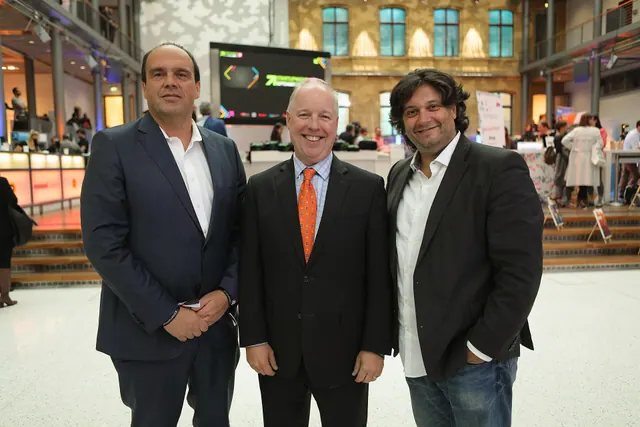 L to R: Deutsche Telekom's Hagen Rickmann , Chargé Kent Logsdon and Cem Ergün-Müller , Founder of Startup Night. The practical 2027 guide to startup email marketing